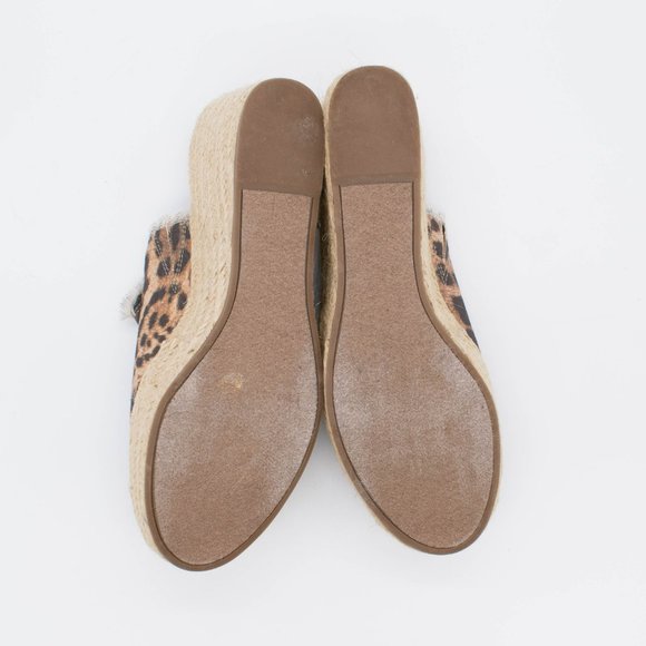 Rampage Espadrille Wedge Animal Print Heavy Linen Sandal Size 10M - Picture 7 of 8